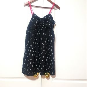 Women's Black and Pink Sleepwear Dress